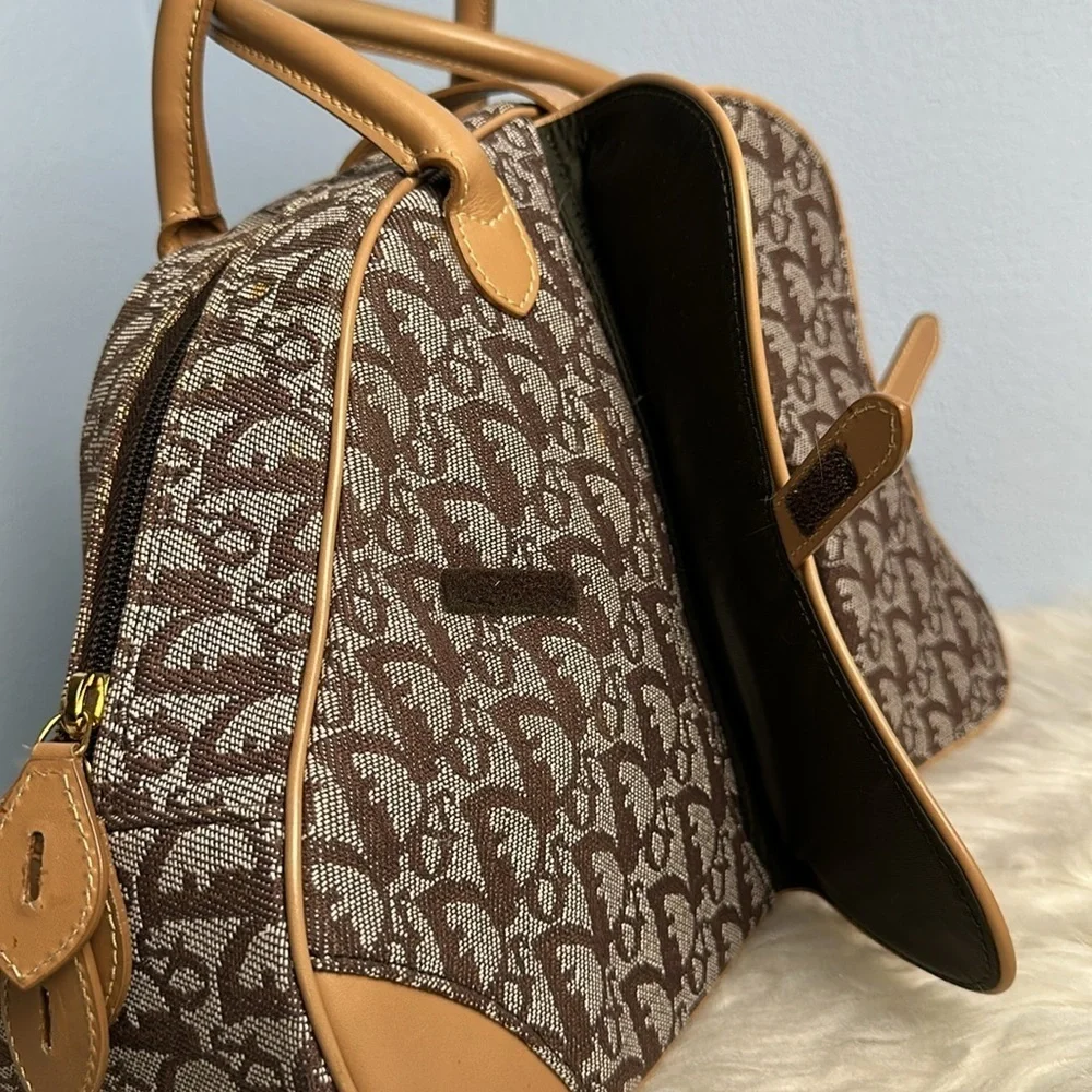 💯Authentic  Christian Dior Double Saddle Diorissimo Canvas & Beige Leather🍀